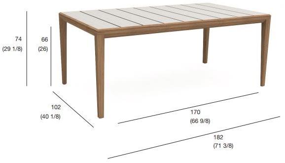 RODA Прямоугольный садовый стол из керамогранита Teka sun-id-1366329 - Вид №3