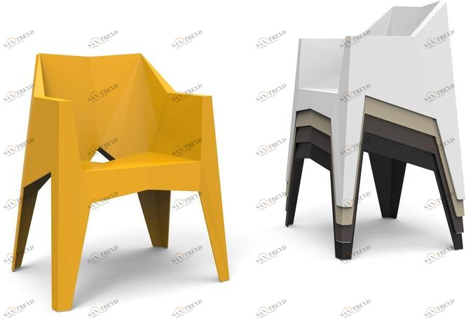 VONDOM Штабелируемый садовый стул с подлокотниками Voxel sun-id-1470954