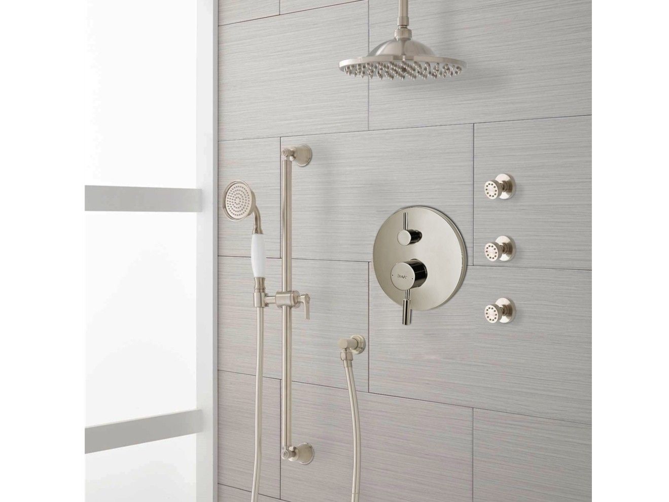 Латунь открытый душ набор с душем Fontana Showers FS1340 ARCH-00123089