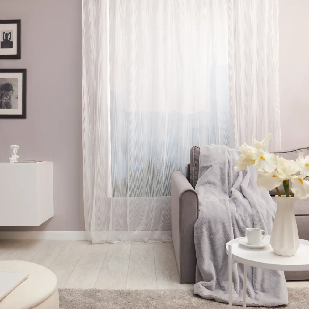 Тюль MIAMOZA Вита на ленте 300x280 см кремовый 84508325 STLM-0050923