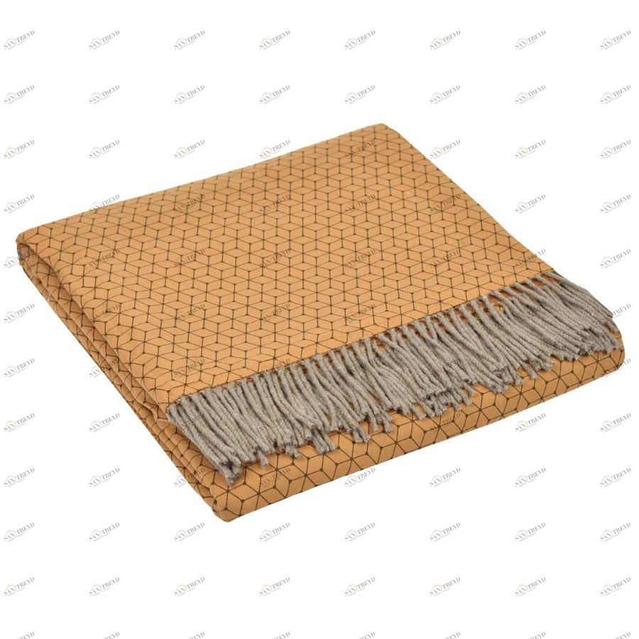 Плед Cristalinno, 130х180 см, горчичный MARZOTTO CRISTALINNO0005