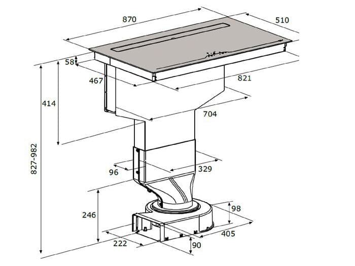Индукционная плита со встроенной вытяжкой Bertazzoni ARCH-00137334
