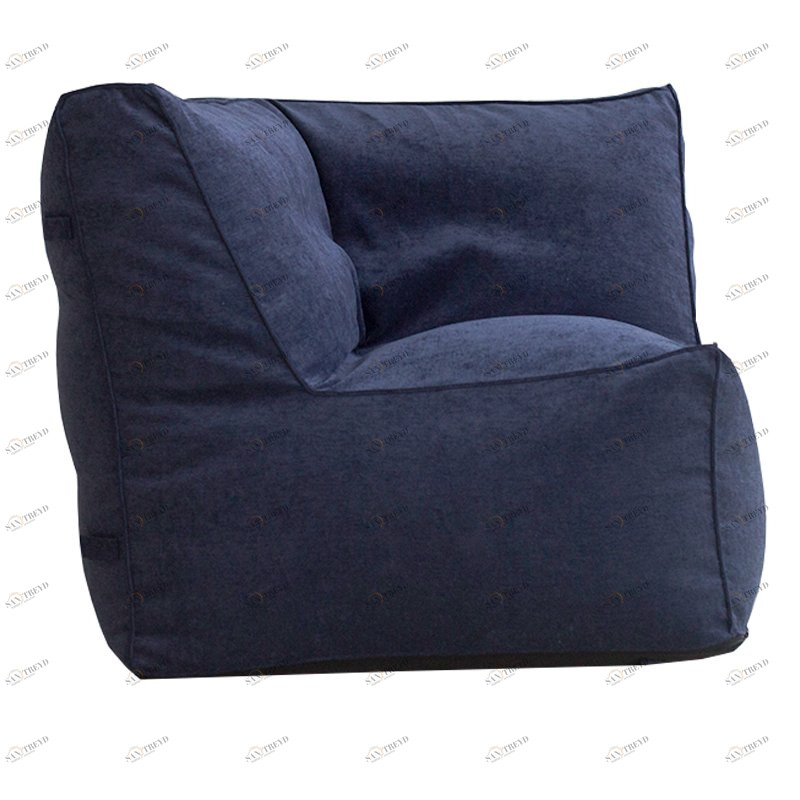 Бескаркасное модульное угловое кресло синее Velvet Lux 42 МАСТЕРСКАЯ КРЕСЛО  335301 Синий Santreyd 