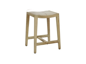 Высокий кухонный табурет из манго с подставкой для ног