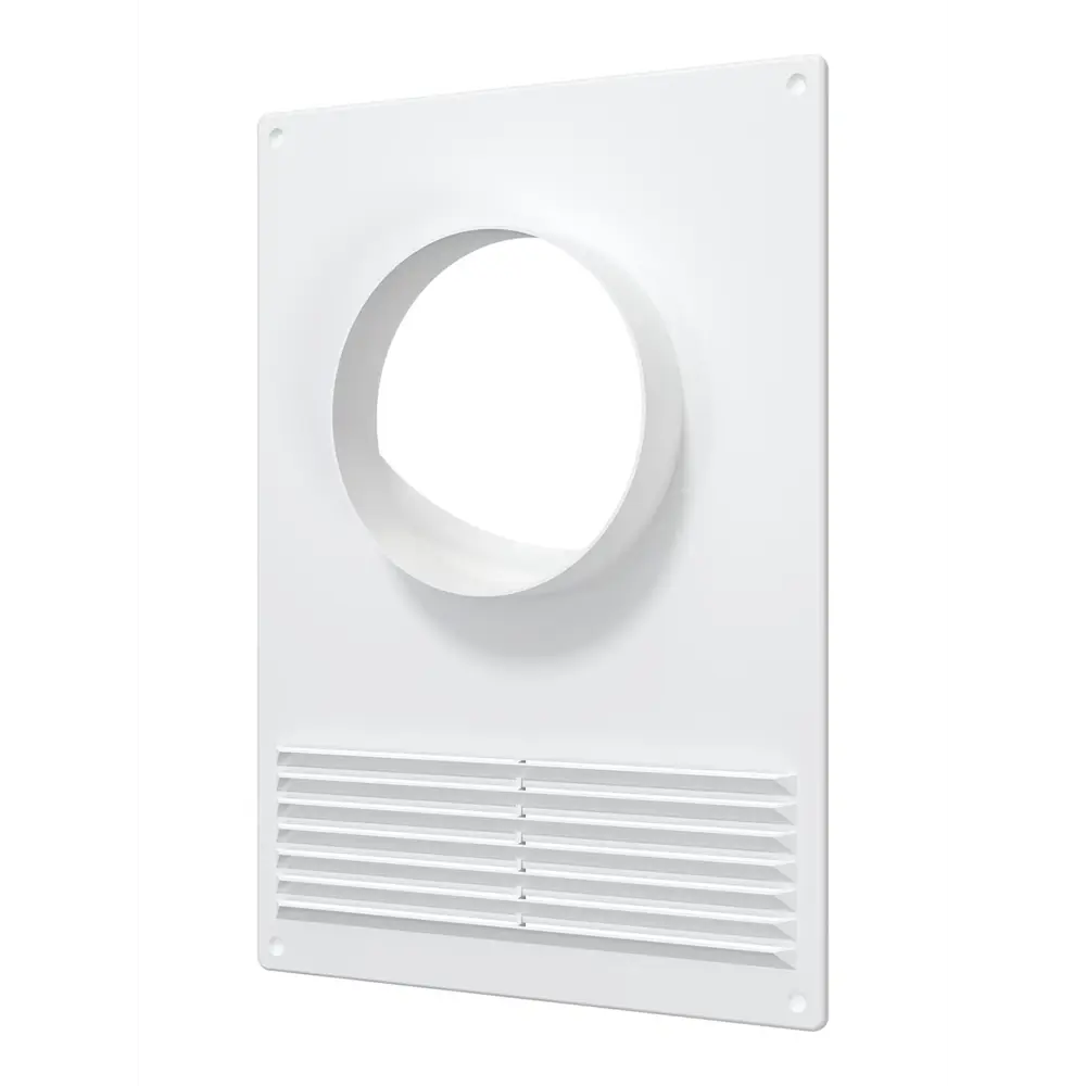 Вентиляционная решетка с фланцем Fonet 180x250 мм D100 мм пластик цвет белый STLM-2098412