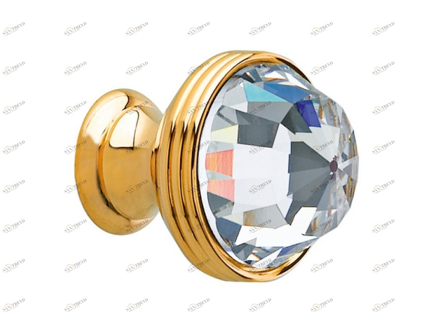 0Z5739.000.00 Ручка корпуса диаметром 23 мм с кристаллами сваровски Золото 24К Mestre 