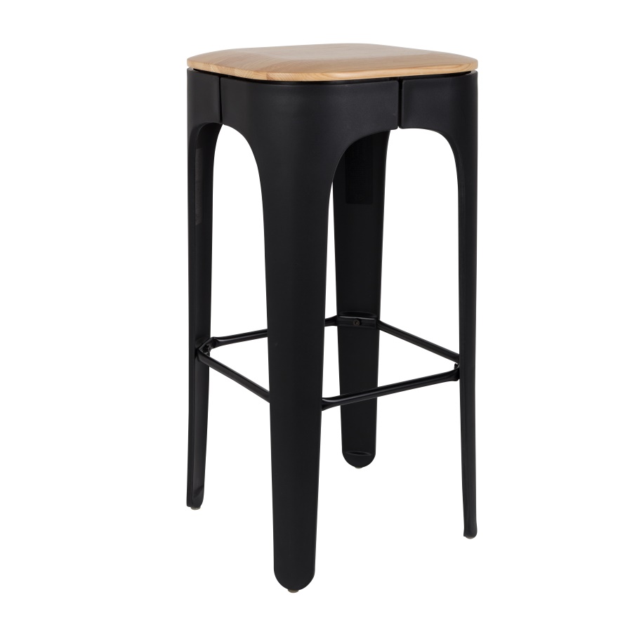 Стул барный Up-High черный White Label Living 1500240 - Вид №2