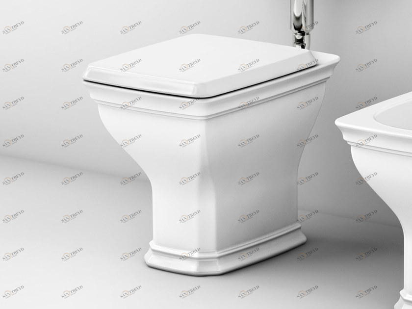 Приставной унитаз напольный Белый ArtCeram Civitas Италия sun-id-1371596