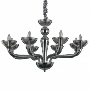 Подвесная люстра Ideal Lux Casanova SP8 Fume IDEAL LUX ДИЗАЙНЕРСКИЕ, CASANOVA FUME 057288 Серый