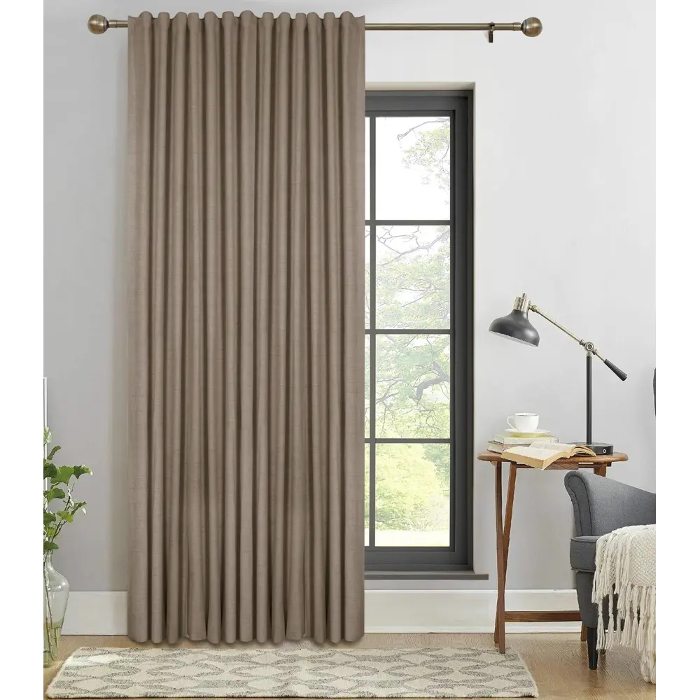 Штора на ленте со скрытыми петлями KREAFORTA Plaga 200x300 см цвет серо-коричневый STLM-2011045 - Вид №10