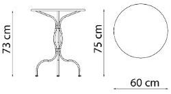 Vermobil Круглый садовый стол из металла Mimmo Sp119 - sp800 - Вид №4
