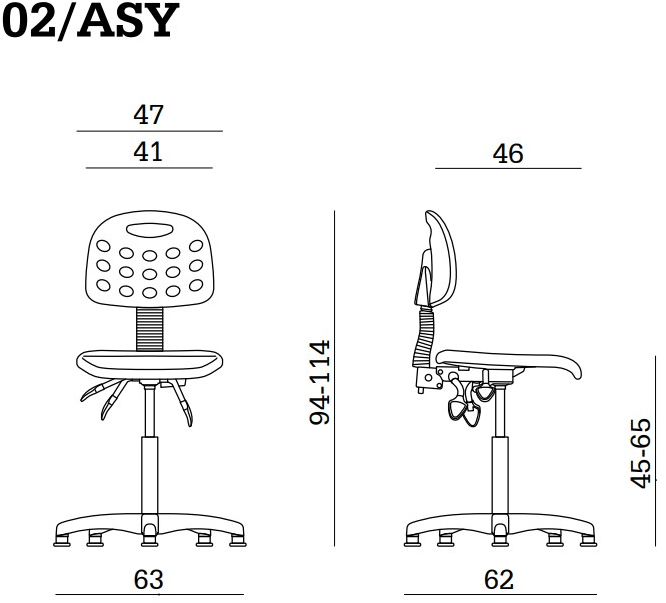 Linea Fabbrica Офисный стул с регулируемой высотой из полиуретана Prema sun-id-1346906 - Вид №3