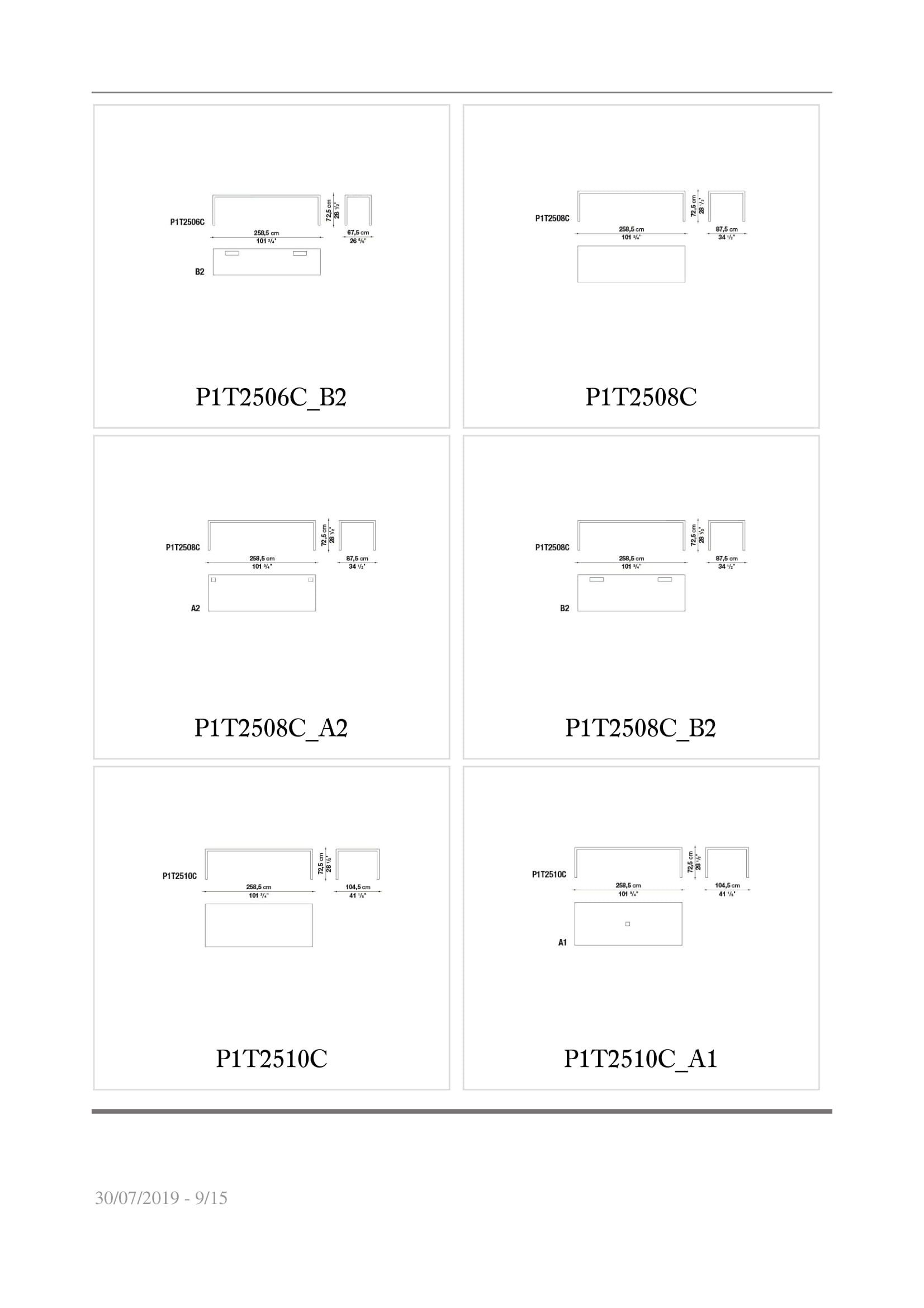 Стеклянный прямоугольный рабочий стол B&B Italia Project проект 1 ARCH-00107589 - Вид №5