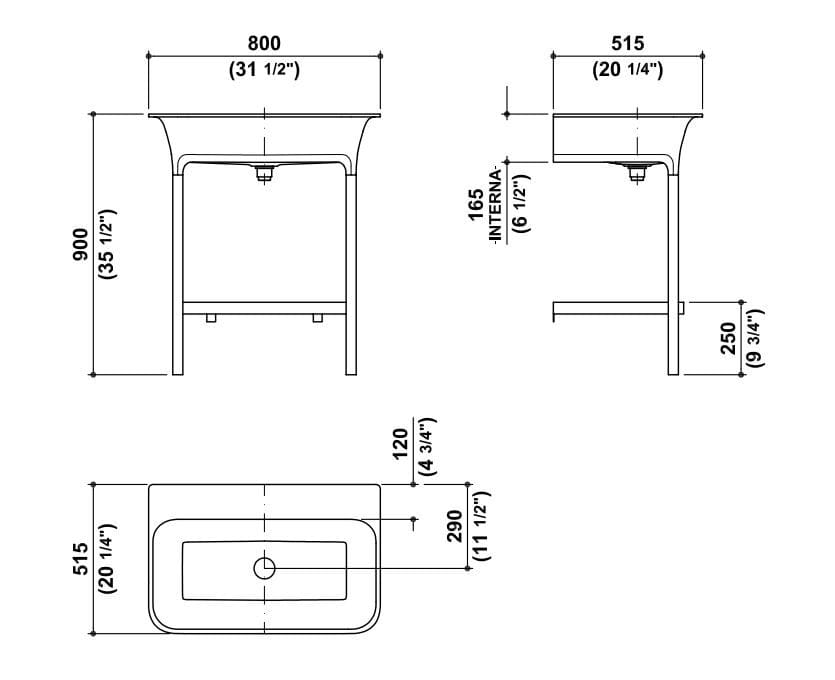Консольный умывальник из Cristalplant® Zucchetti морфинг ARCH-00101951 - Вид №11