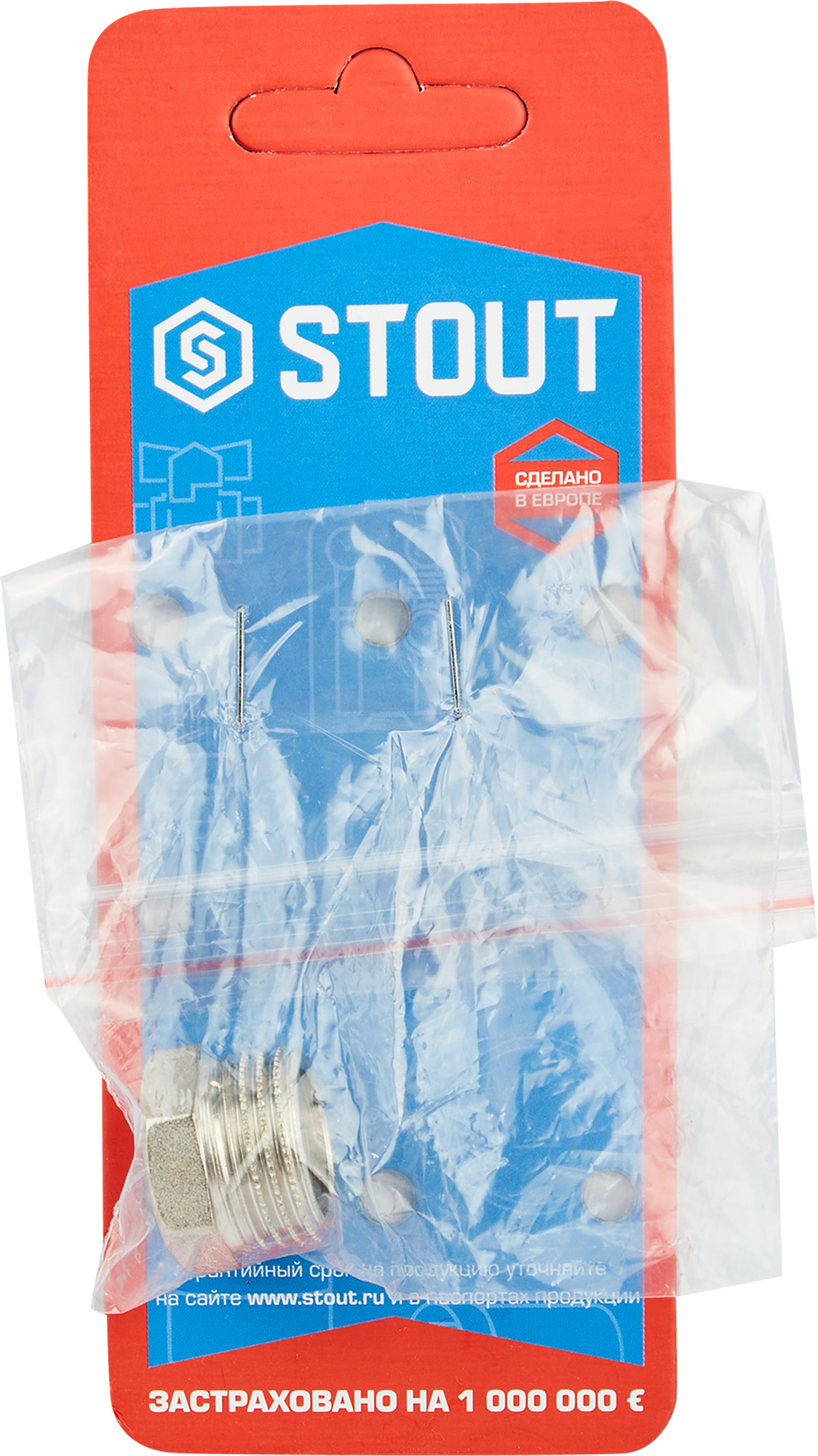 Заглушка STOUT для трубных систем с наружной резьбой 1/2" 82239012 STLM-0022672 - Вид №2