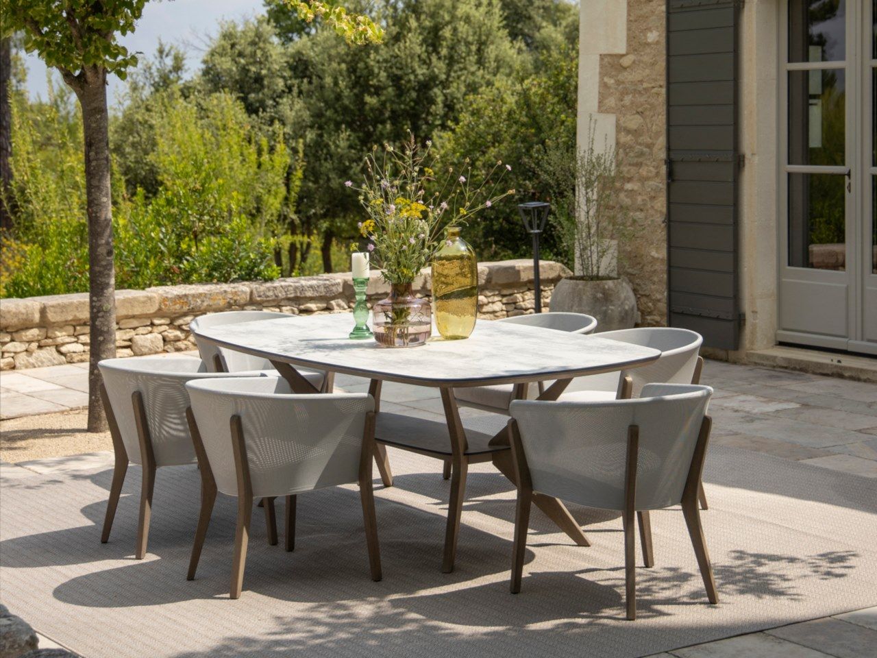 Тканевый мягкий садовый стул с подлокотниками Les Jardins® ARCH-00096232 - Вид №1