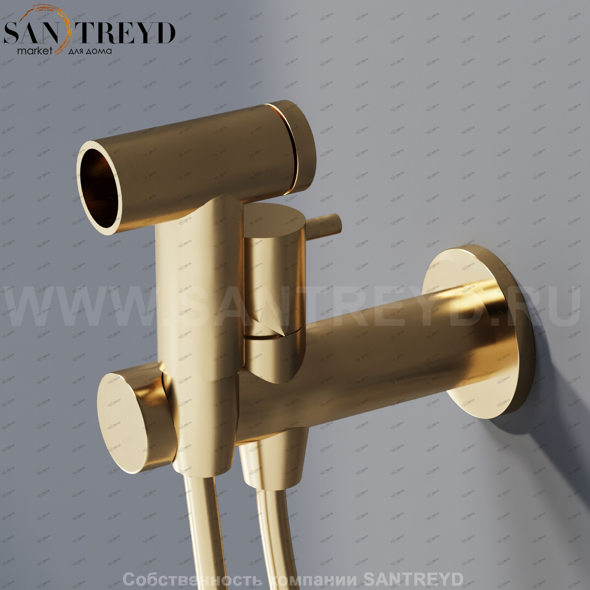 Agape MEMORY Встроенный смеситель с ручным душем для биде бронзовый матовый AMEM317NR