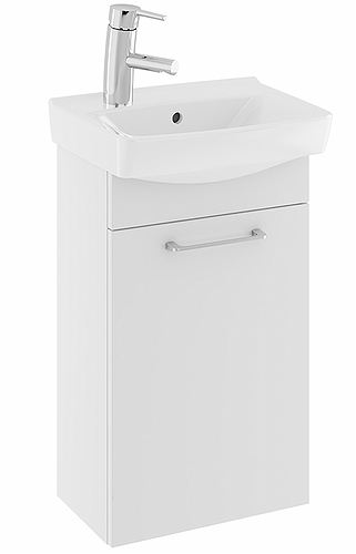 42332 Мебельный пакет IFO Spira, с дверцей, W = 450 мм, W1 = 500 мм, белый, смеситель слева  - Вид №3