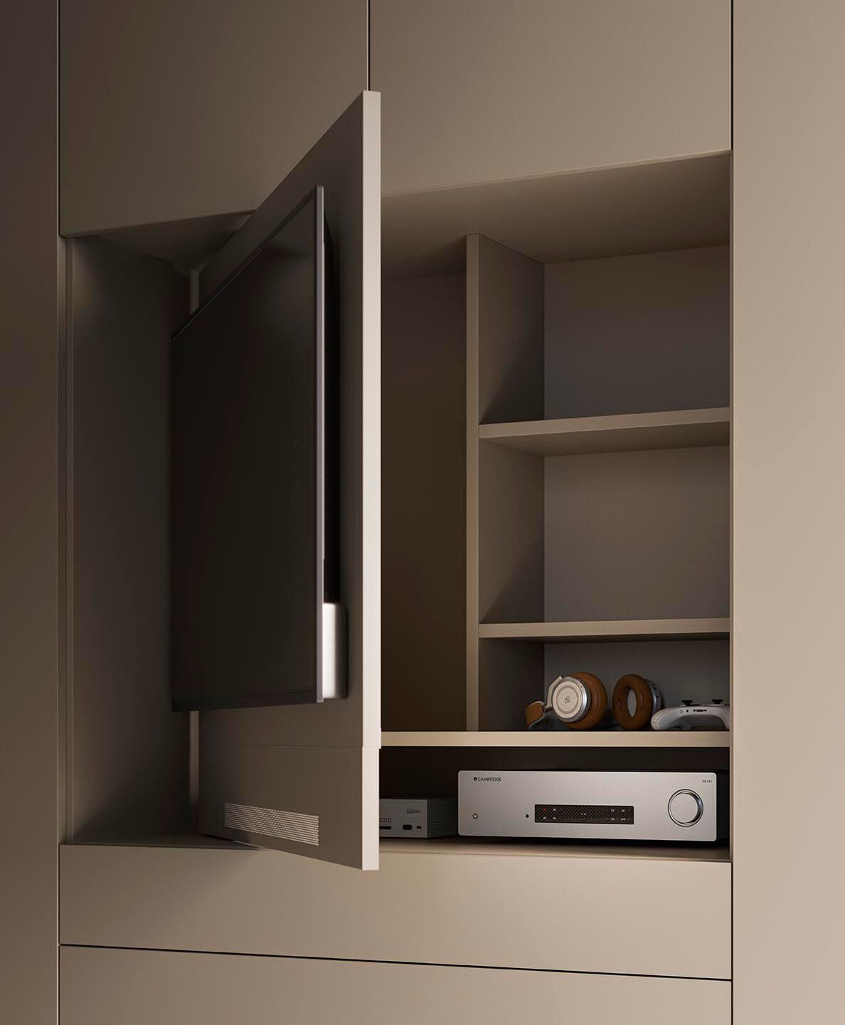 Оборудованная стена с подставкой для телевизора Alf DaFrè покер ARCH-00147283 - Вид №5