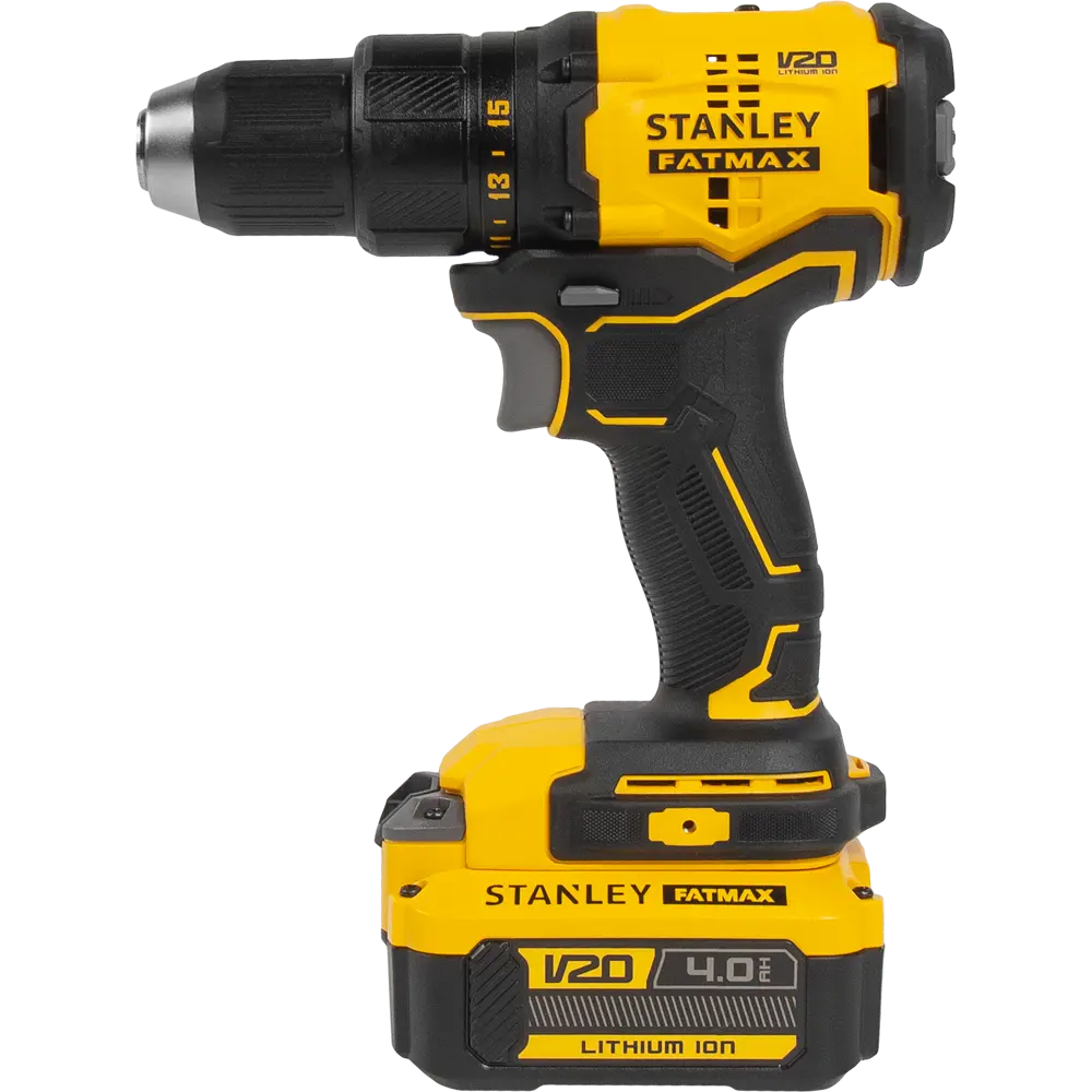 Дрель-шуруповерт аккумуляторная бесщеточная Stanley Fatmax SBD710M2K, 18 В Li-ion 2х4 Ач STLM-2062538 - Вид №1