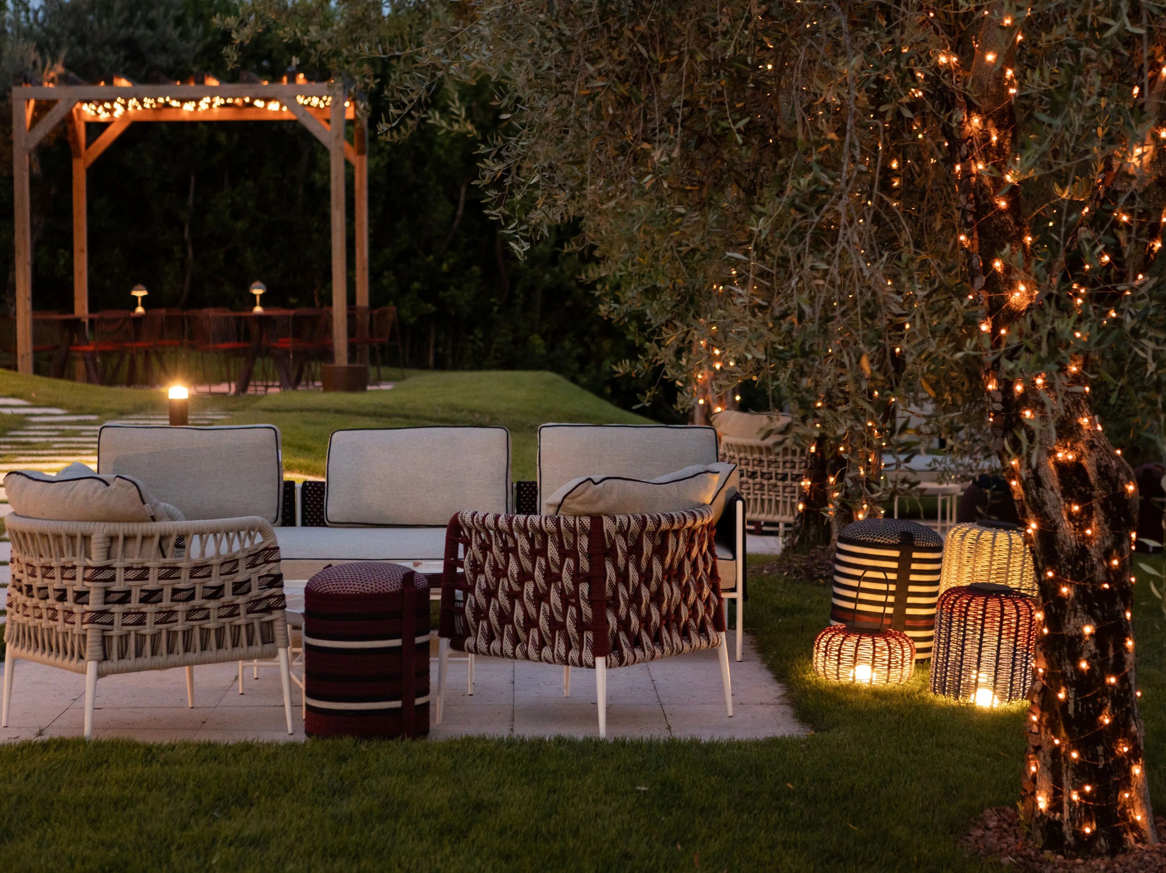 Уличный фонарь с плетеной алюминиевой рамой и перезаряжаемым светодиодом Nodo Italia Antonio Marras + Nodo Italia ARCH-00005471 - Вид №11