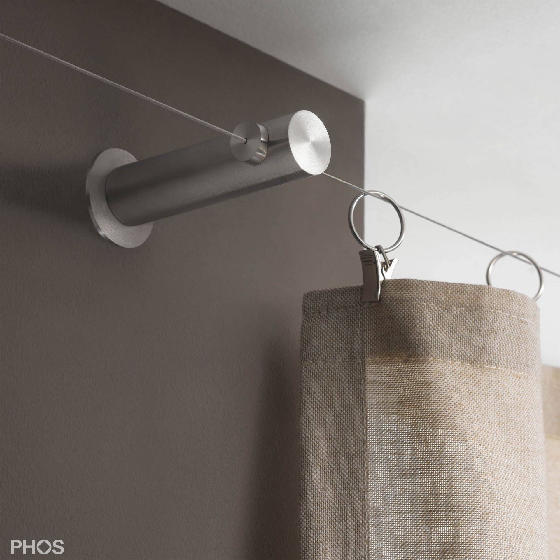 SPW20-80Set10 Гибкая система натяжения кабеля до 10 метров, расстояние до стены 6,9 см PHOS  - Вид №1