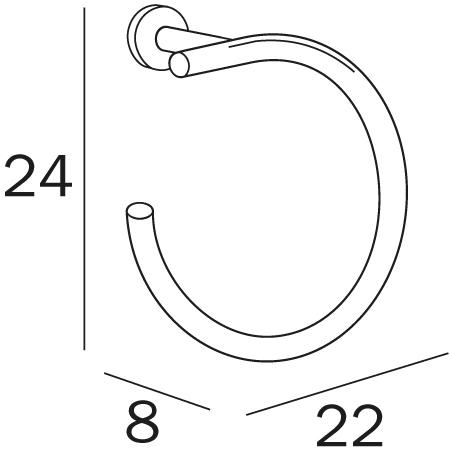 INDA® Держатель кольца для полотенца Touch A46160 - Вид №1