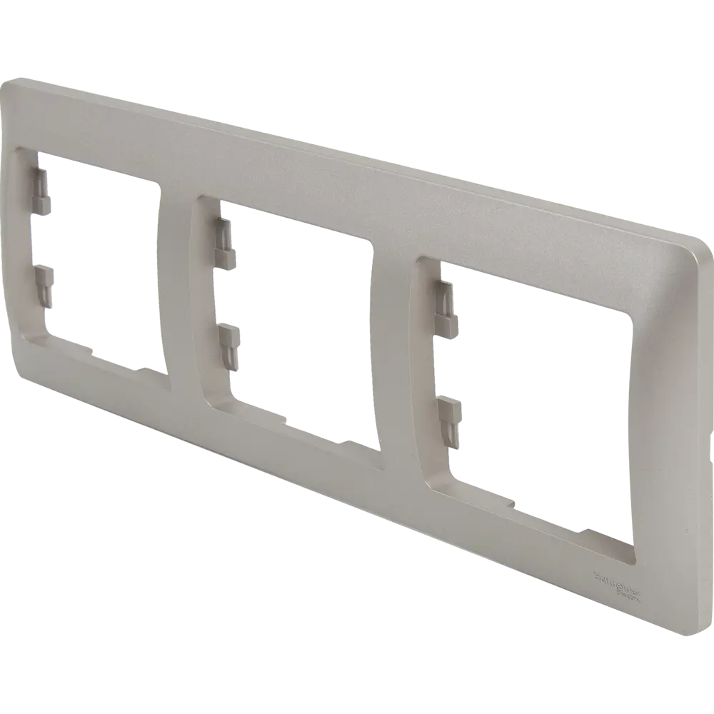 Рамка Schneider Electric Glossa тройная платина для розеток и выключателей 84693677 STLM-0053772 - Вид №1