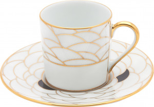 10639670 Haviland Чашка кофейная с блюдцем Haviland "Ар-деко" 90мл Фарфор