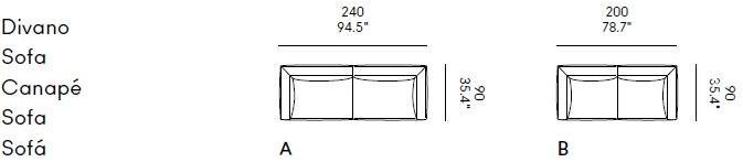 Casamania & Horm 2-х местный диван со съемным чехлом из ткани или кожи Coleman sun-id-1479443 - Вид №6
