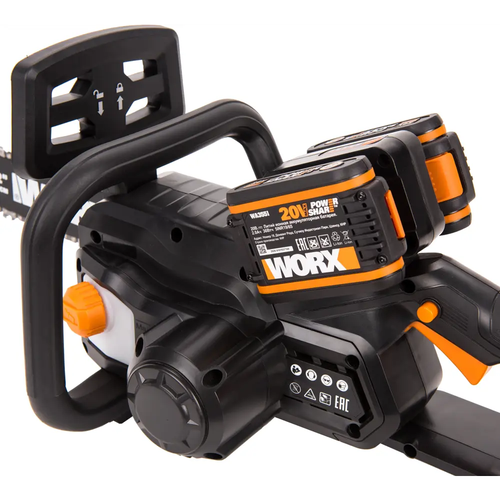 Аккумуляторная пила Worx WG381 40 В шина 30 см АКБ (2 шт) и ЗУ (двойное) в комплекте 83014949 STLM-2020163  - Вид №6