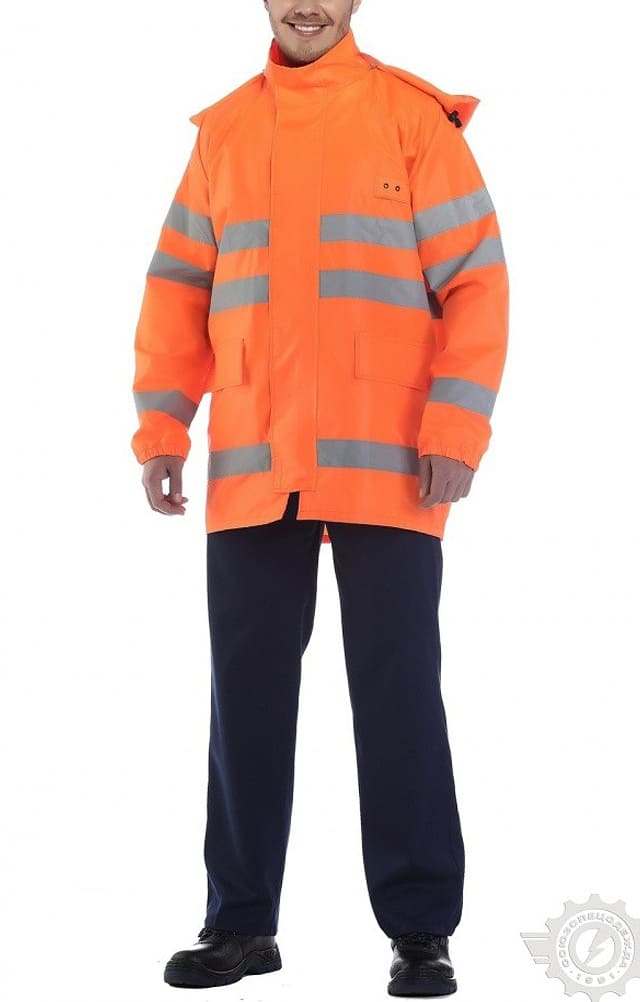 5029703 Куртка-ветровка с СОП оранжевая  Распродажа спецодежды  размер 52-54/182-188 Спецодежда 