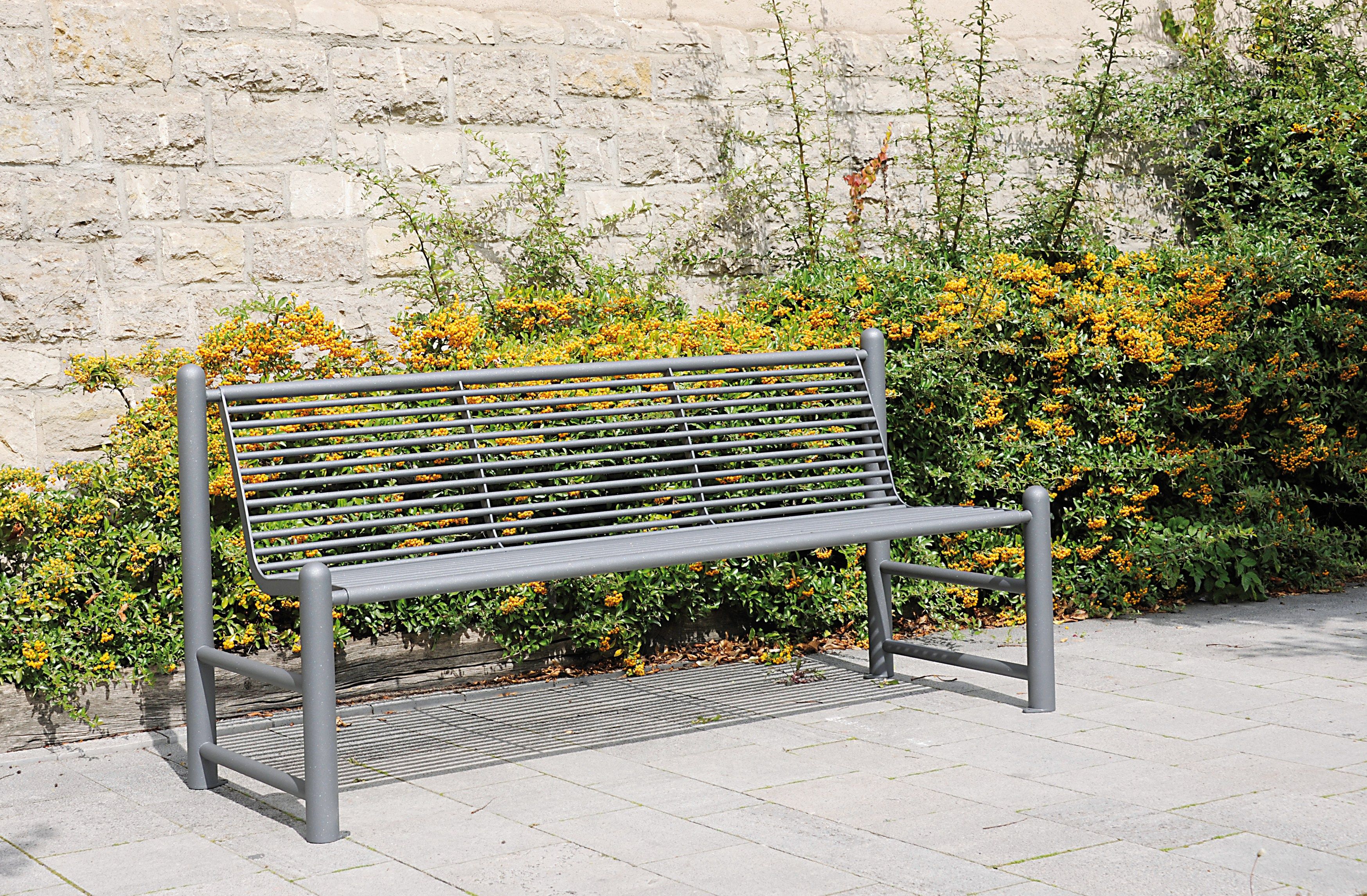 Скамья из нержавеющей стали со спинкой BENKERT BANKE Siardo ARCH-00110413 - Вид №2