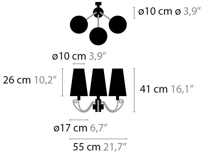 ILFARI Настенный светильник из хрусталя с фиксированным кронштейном и кристаллами swarovski® Arabian pearls 10171 - Вид №1