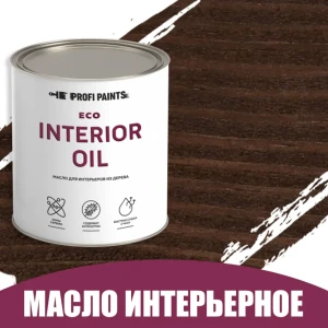 91314401 Масло для стен и потолков быстросохнущее Profipaints Eco Interior Oil 0.9 л Темный орех STLM-0855198