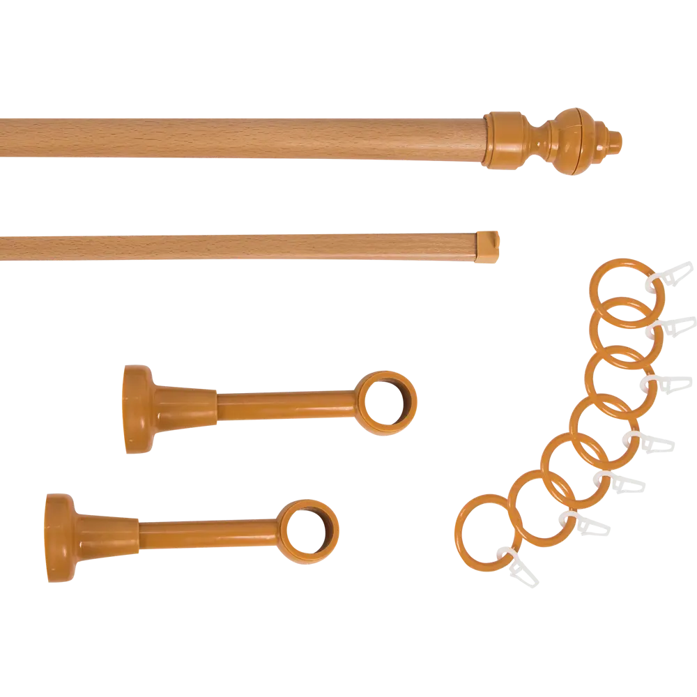 Карниз двухрядный 160 см металл/пластик цвет бук РУССКИЕ КАРНИЗЫ Стандарт STLM-2155221 - Вид №1