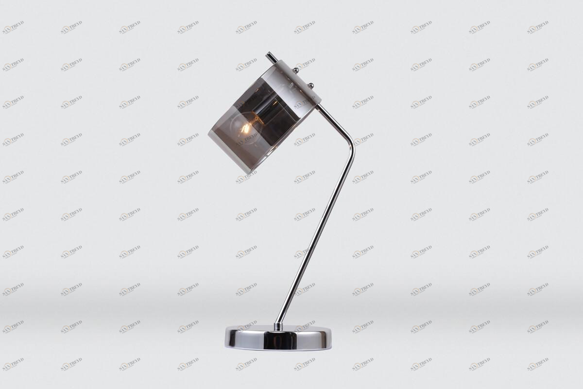 Настольная лампа хром со стеклянным плафоном Lattea 3035-501 RIVOLI КЛАССИЧЕСКИЕ 337401 Коричневый;хром 