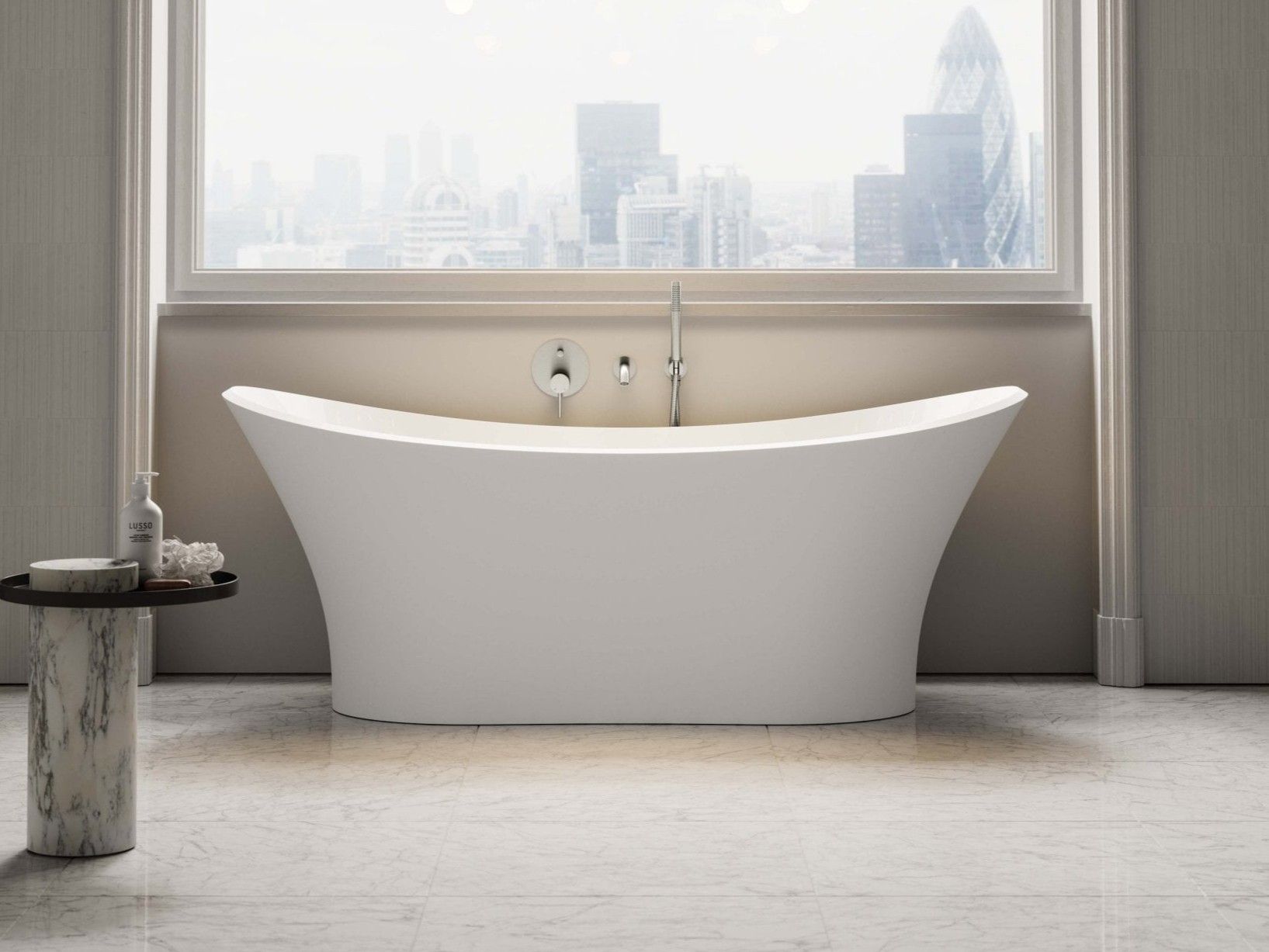 Овальная ванна в центре комнаты из смолы LUSSO Amalfi ARCH-00111558