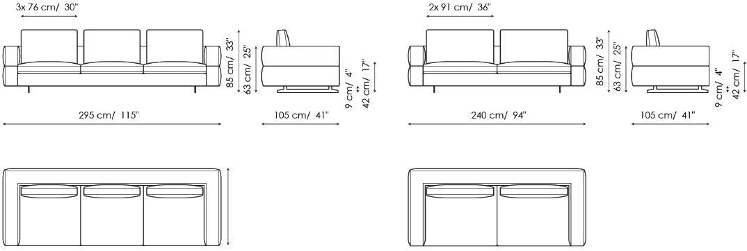 Bonaldo Модульный диван со съемным чехлом из ткани sun-id-1436813 - Вид №9