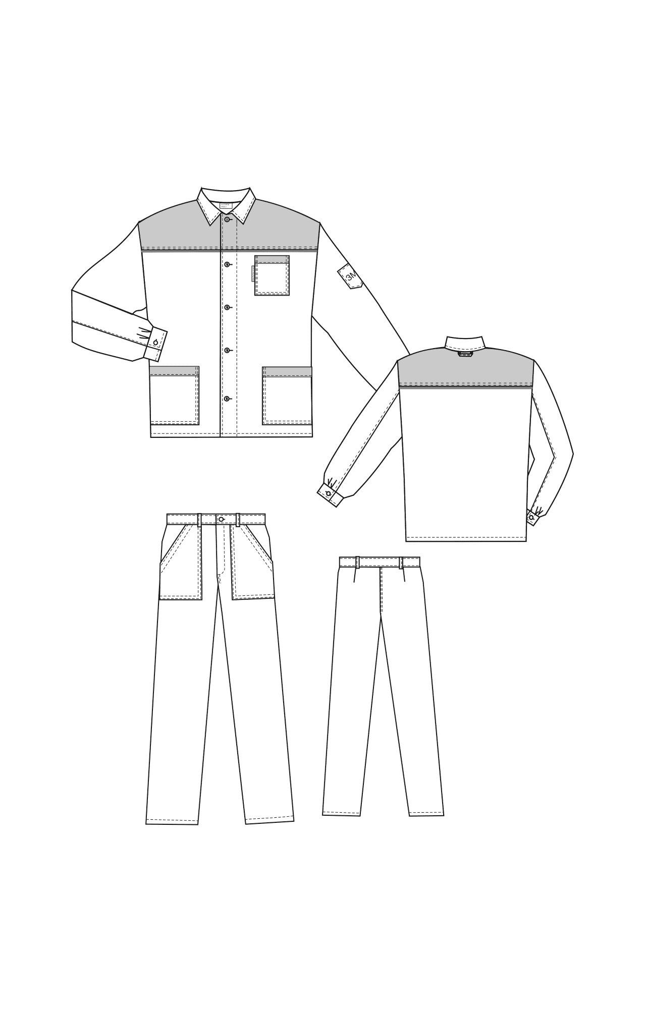 65400 Костюм "Труд" василек-серый  Летняя спецодежда  размер 60-62/170-176  - Вид №6