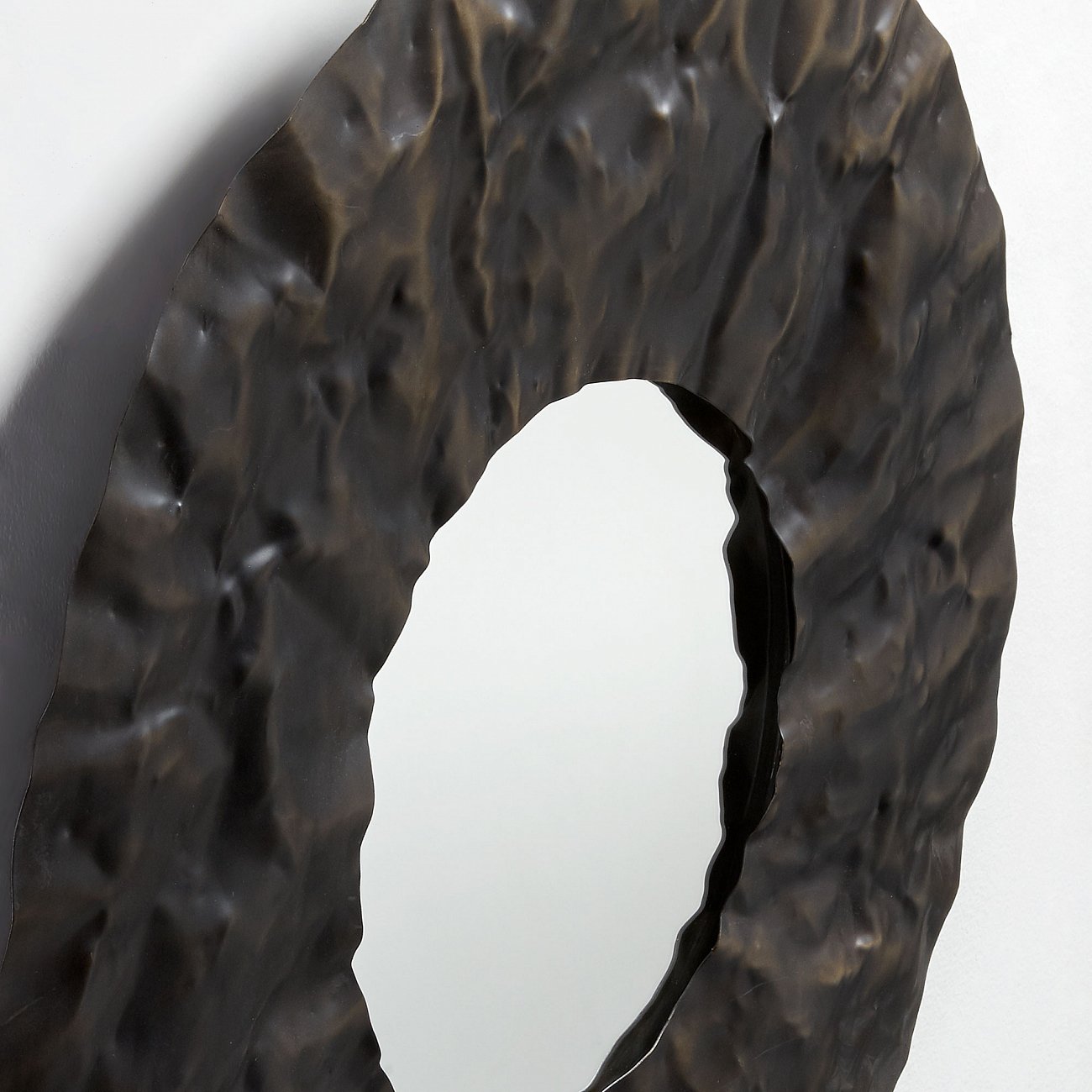 Зеркало металлическое круглое состаренная латунь Karlo от La Forma LA FORMA KARLO 342812 Латунный;белый  - Вид №2