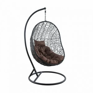 Подвесное кресло черное Leset Kiwi IMPEX  00-3885754 Коричневый;черный