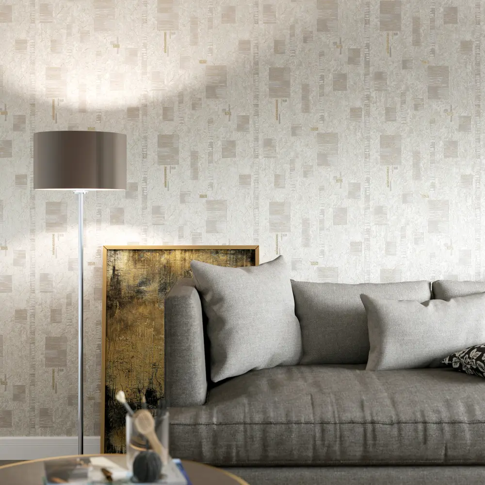 Обои флизелиновые Home Color Matrix бежевые 1.06 м HC31066-12 82555257 STLM-2036853 - Вид №2