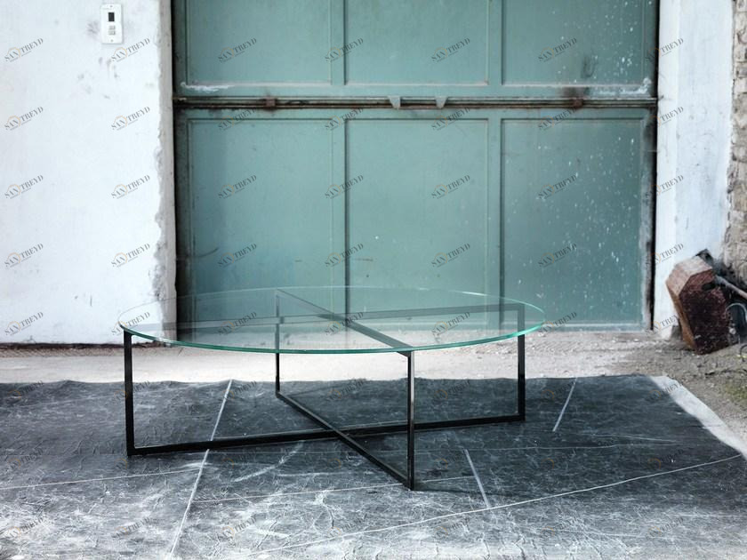 Domingo Salotti Овальный стеклянный журнальный столик для гостиной Tavolini sun-id-1512433