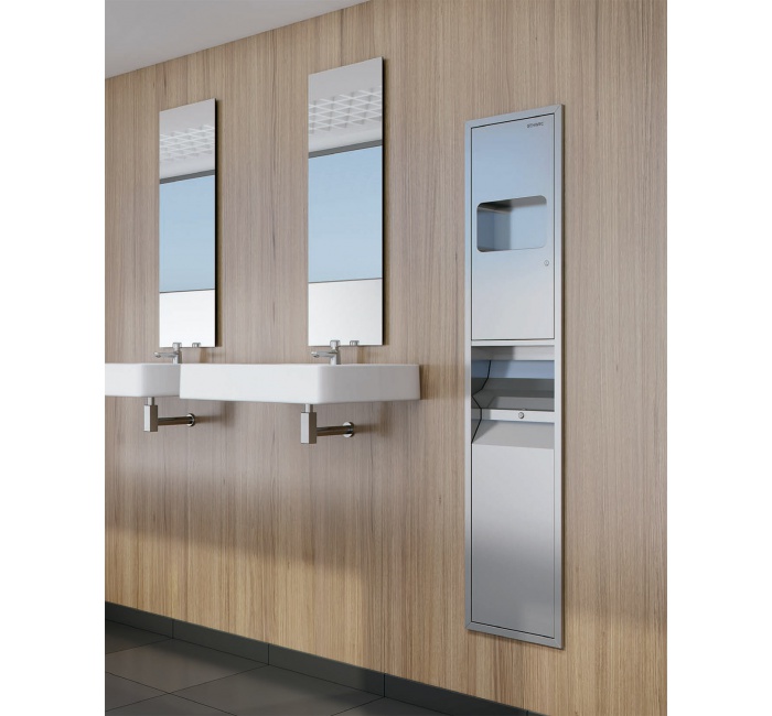 GW09 01 04 01 Genwec Встроенный диспенсер для полотенец, сушилка для рук и корзина для мусора  - Вид №1