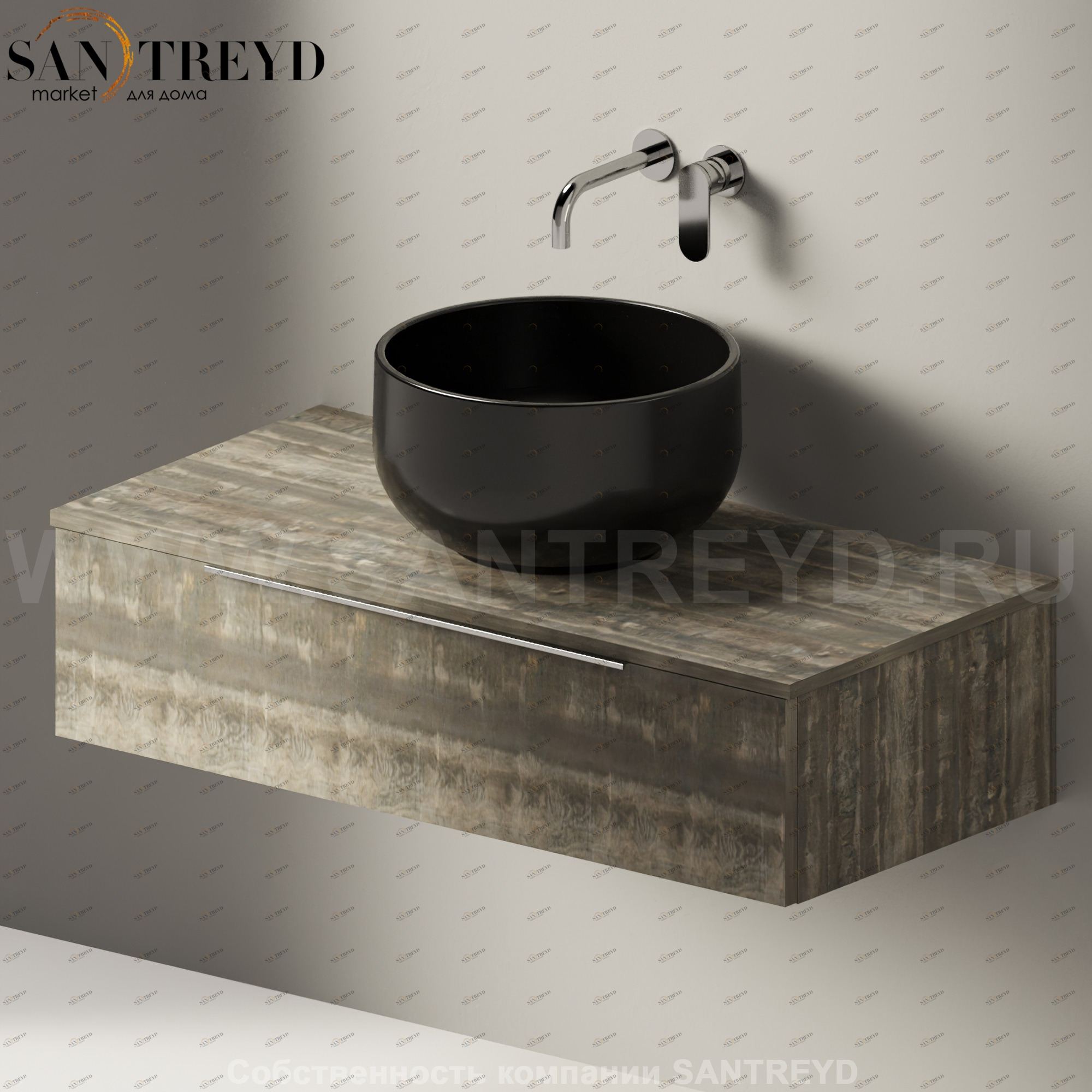 Flaminia BOX Настенная тумба для раковины 105 см с 1 ящиком BX969.WR Ceramica Flaminia BX969WR