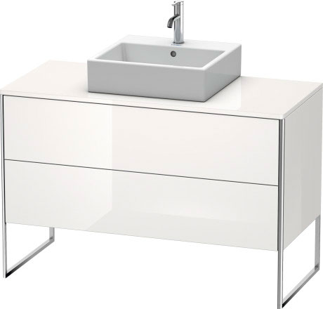 XS492200909 XSquare Тумбочка для консоли напольная Светло-голубой матовый декор Duravit - Вид №2