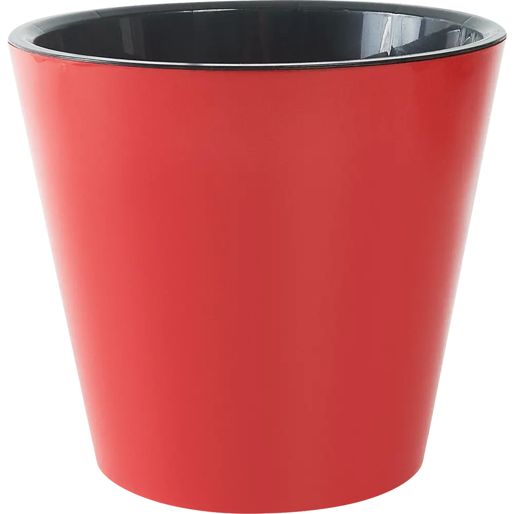 Горшок цветочный ø16 h14.5 см v1.6 л пластик красный HOMVER London STLM-2179779