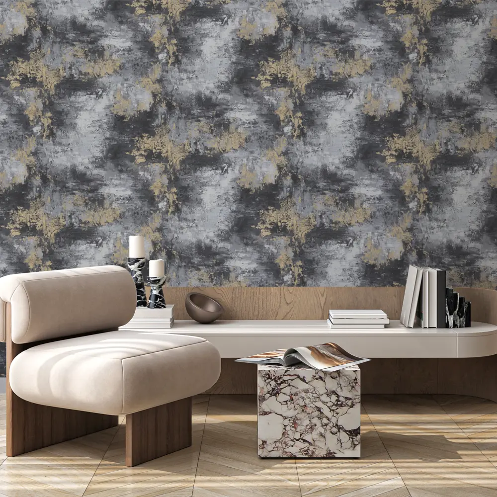 Обои флизелиновые Артекс Микадо серые 1.06 м - современный абстрактный дизайн 89428464 STLM-1567746 - Вид №4