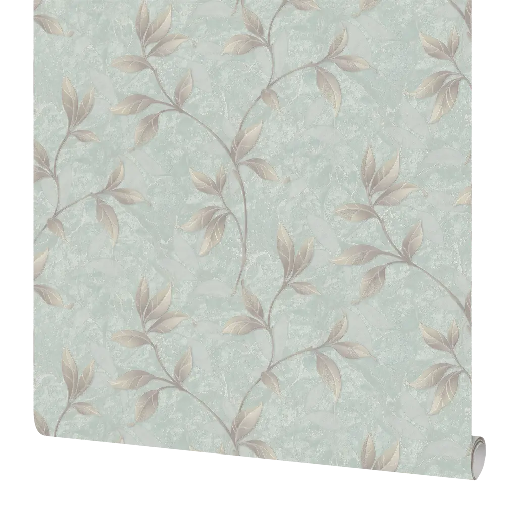 Московская обойная фабрика Лориэн: Флизелиновые обои шалфейного оттенка с растительным орнаментом 89397000 STLM-1571070